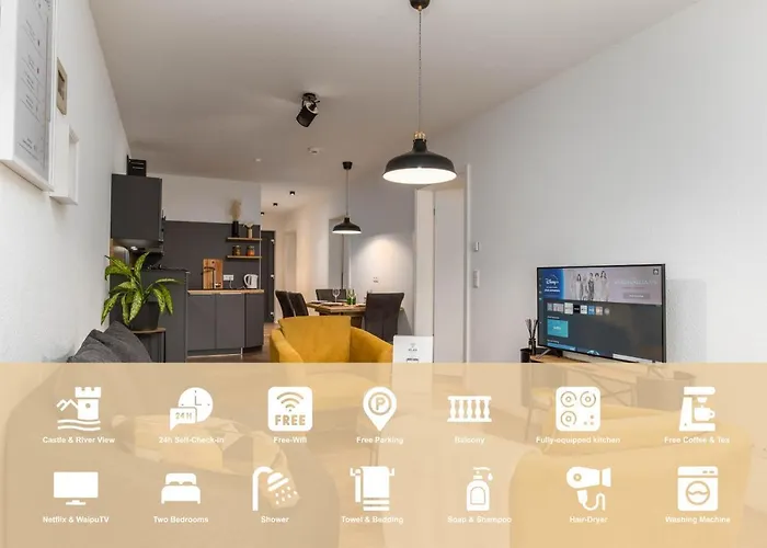 Vivamosel: Mit Mosel & Burgblick - Balkon - Parken - Aufzug - Fahrradraum Cochem